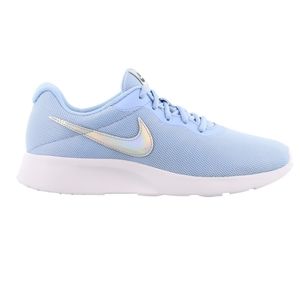 Blue holographic Nike Tanjun running shoes size 10